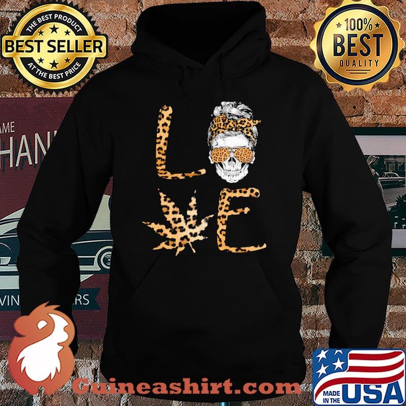 Official Love Skull Weed leopard s Hoodie