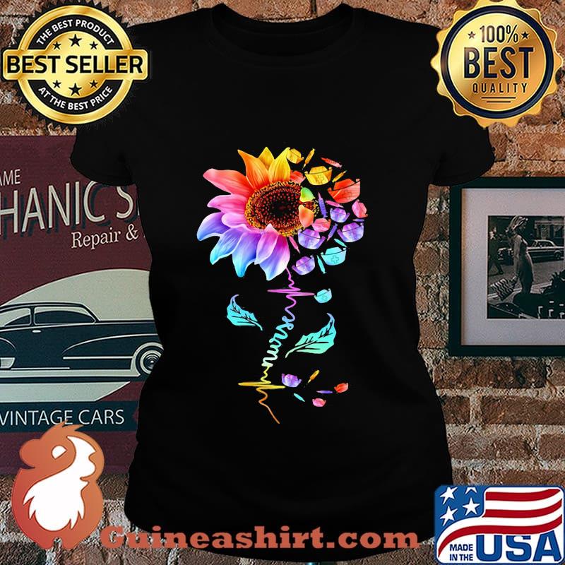 OFFICIAL NURSE COLORFUL SUNFLOWER SHIRT Laides tee
