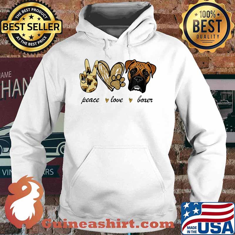 Official Peace Love Boxer s Hoodie