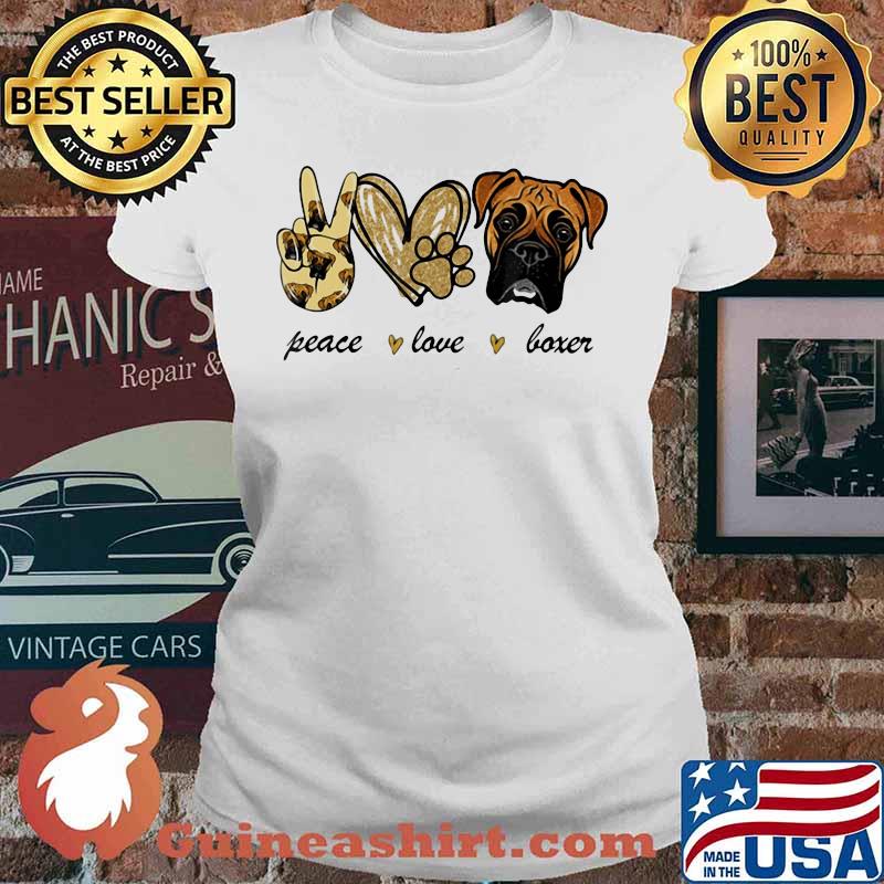 Official Peace Love Boxer s Ladies tee