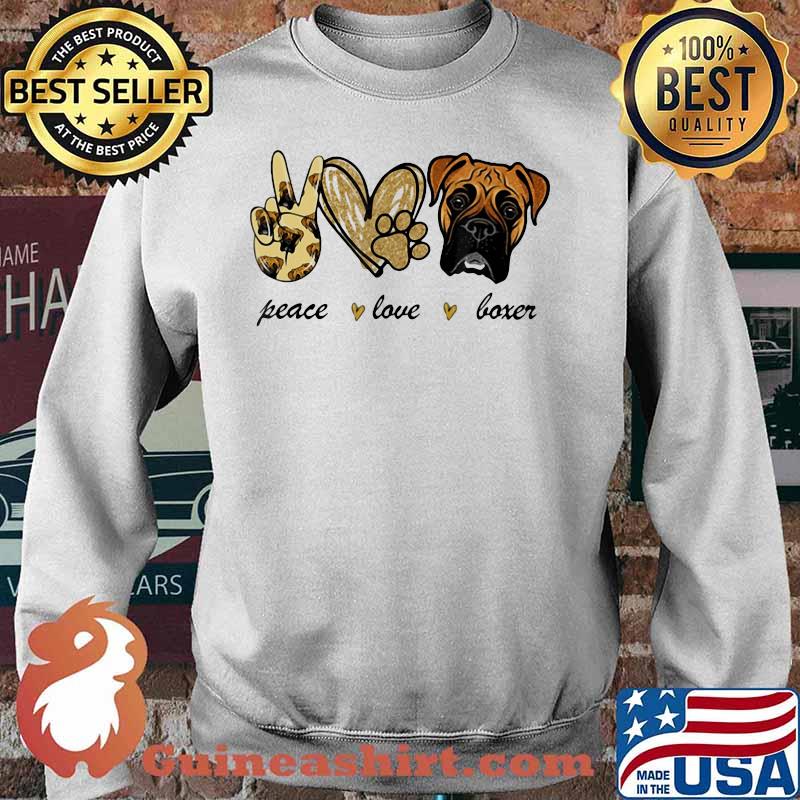 Official Peace Love Boxer s Sweater