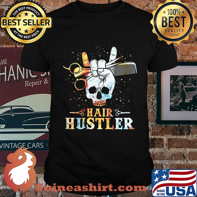 Official skull hair hustler shirt