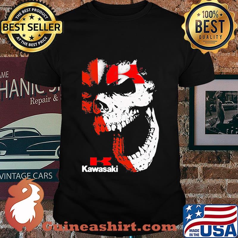 Official skull kawasaki logo shirt