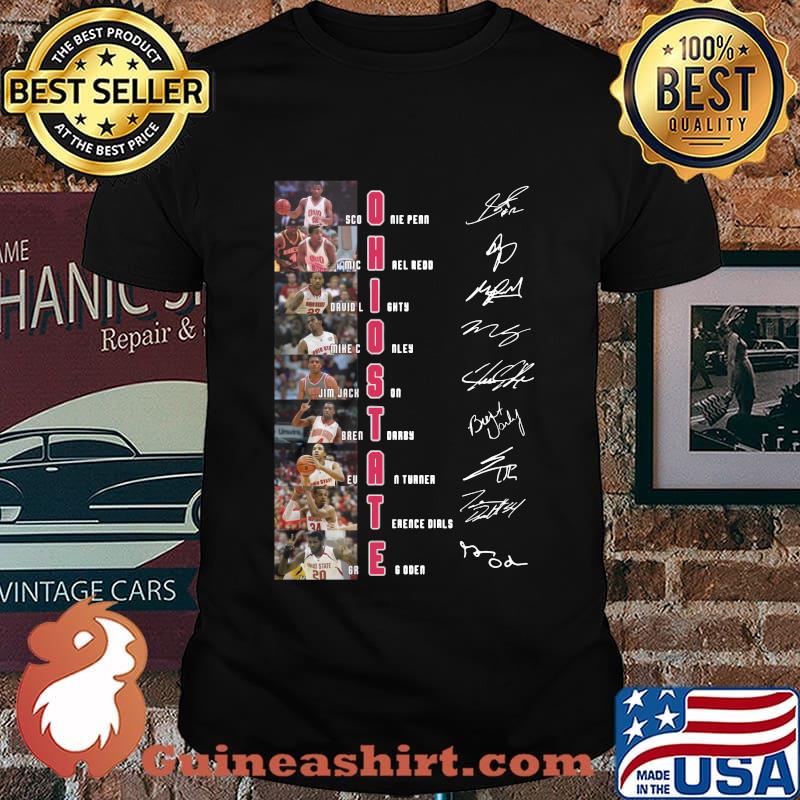 Ohio state buckeyes men's basketball players signatures shirt