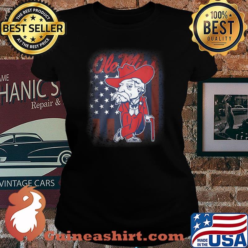 Ole miss rebels american flag independence day s Laides tee