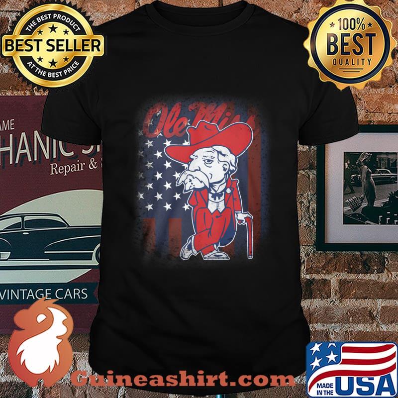 Ole miss rebels american flag independence day shirt
