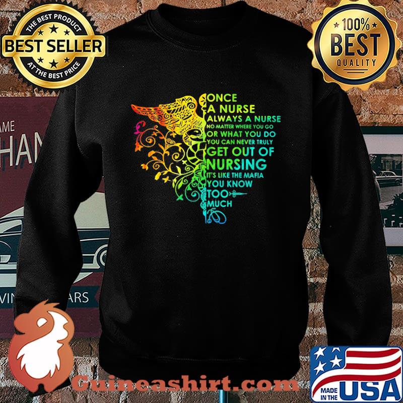 Once a nurse always a nurse no math where you go or what you do you can never truly get out of nursing it's like the mafia you know too much color s Sweater