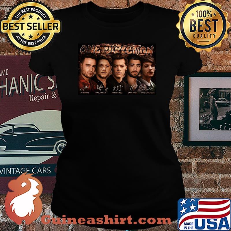 One direction liam payne niall horan harry styles zayn malik louis tomlinson signatures s Laides tee