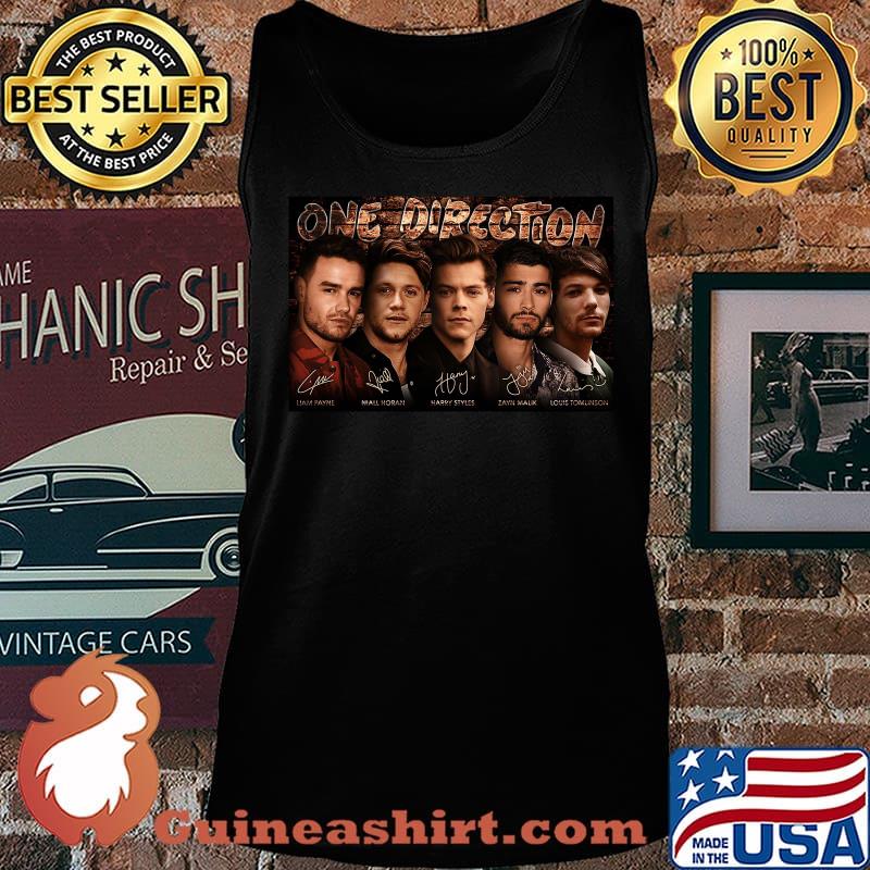 One direction liam payne niall horan harry styles zayn malik louis tomlinson signatures s Tank top
