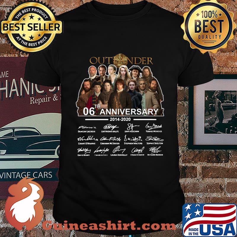 Outlander 06th anniversary 2014 2020 thank you for the memories signatures shirt