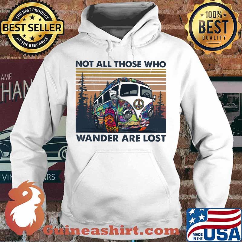Peace bus not those who wander are lost vintage retro s Hoodie