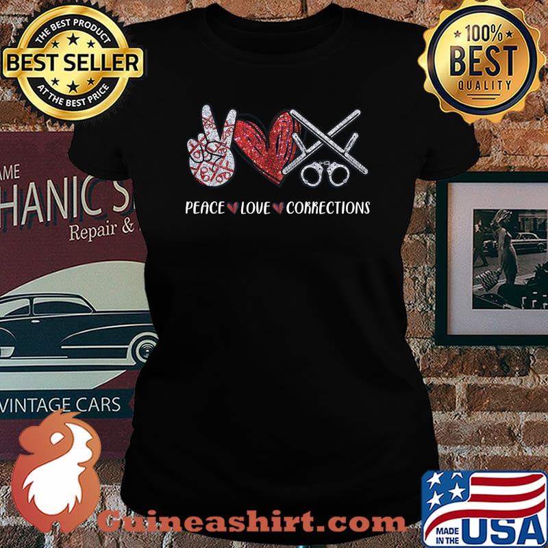 Peace love corrections diamond s Laides tee
