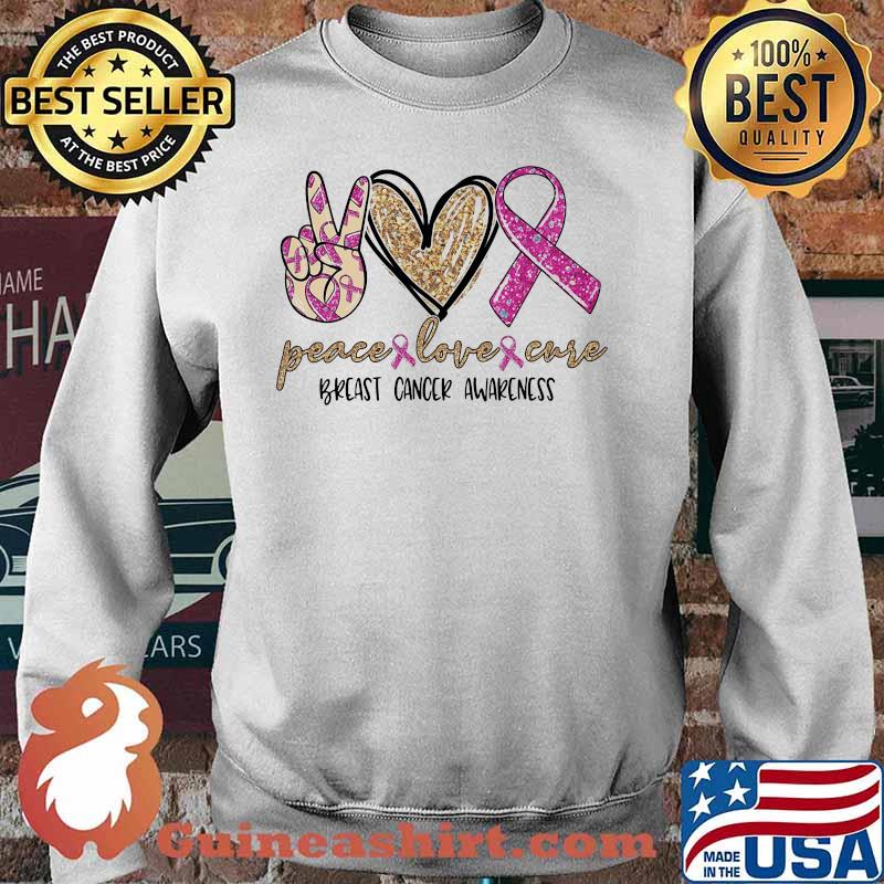Peace love cure breast cancer awareness diamond s Sweater