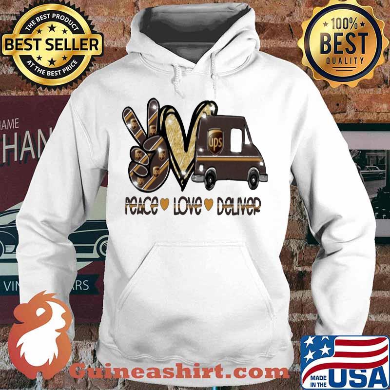 Peace love deliver ups logo diamond s Hoodie