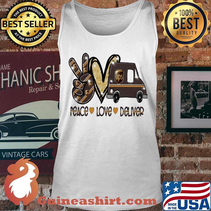 Peace love deliver ups logo diamond s Tank top