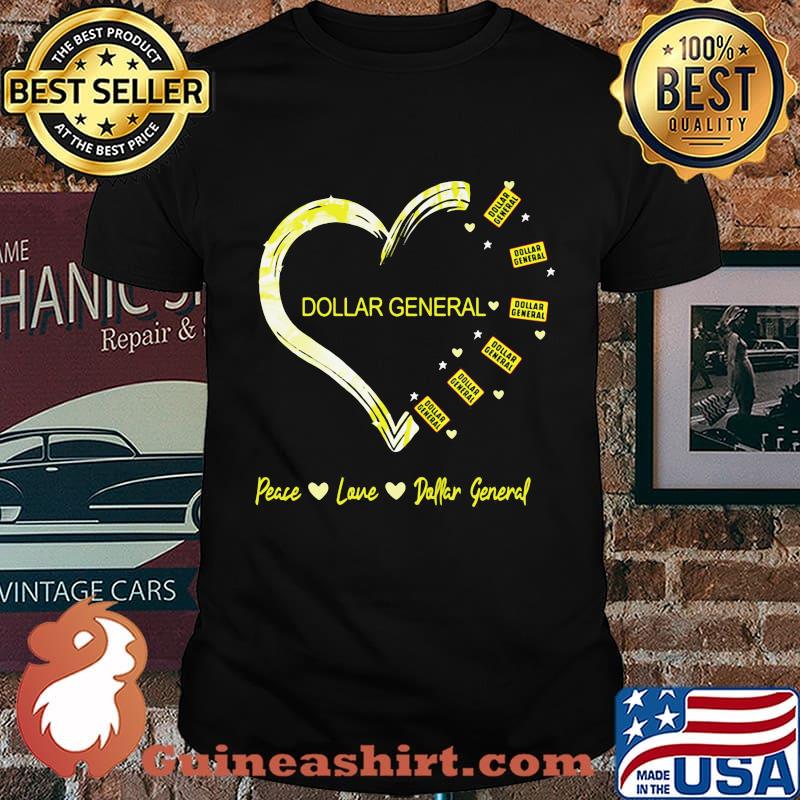 Peace love dollar general heart shirt