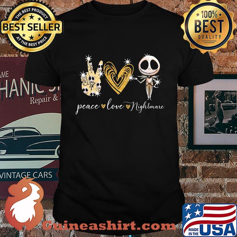 Peace love nightmare jack skellington shirt