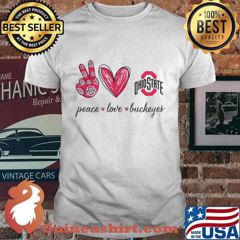 Peace love ohio state buckeyes shirt