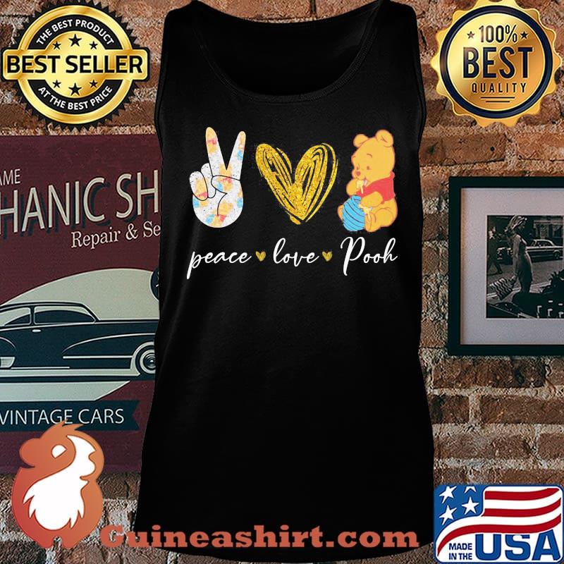 Peace love pooh diamond s Tank top