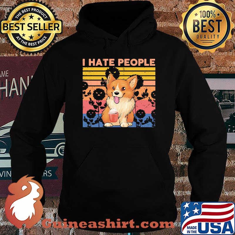 Pembroke Welsh Corgi I hate people vintage retro s Hoodie