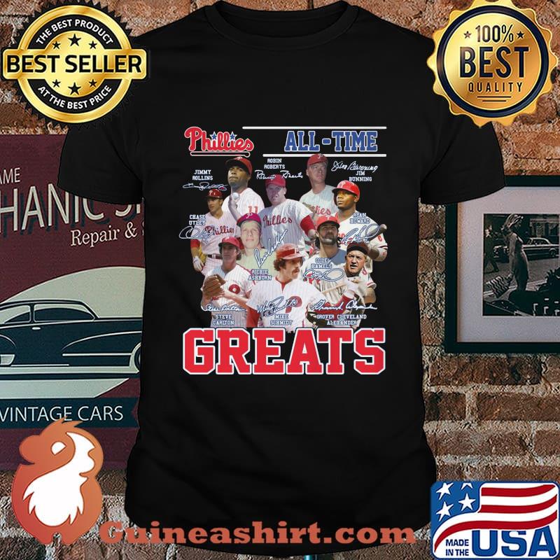 Philadelphia phillies all time greats baseball signatures shirt