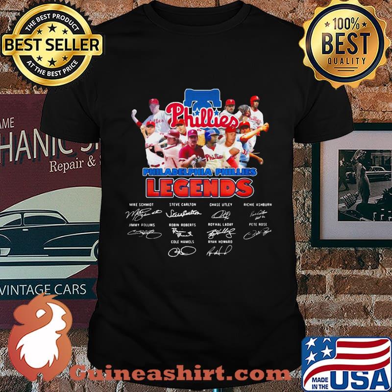Philadelphia phillies legends baseball signatures shirt