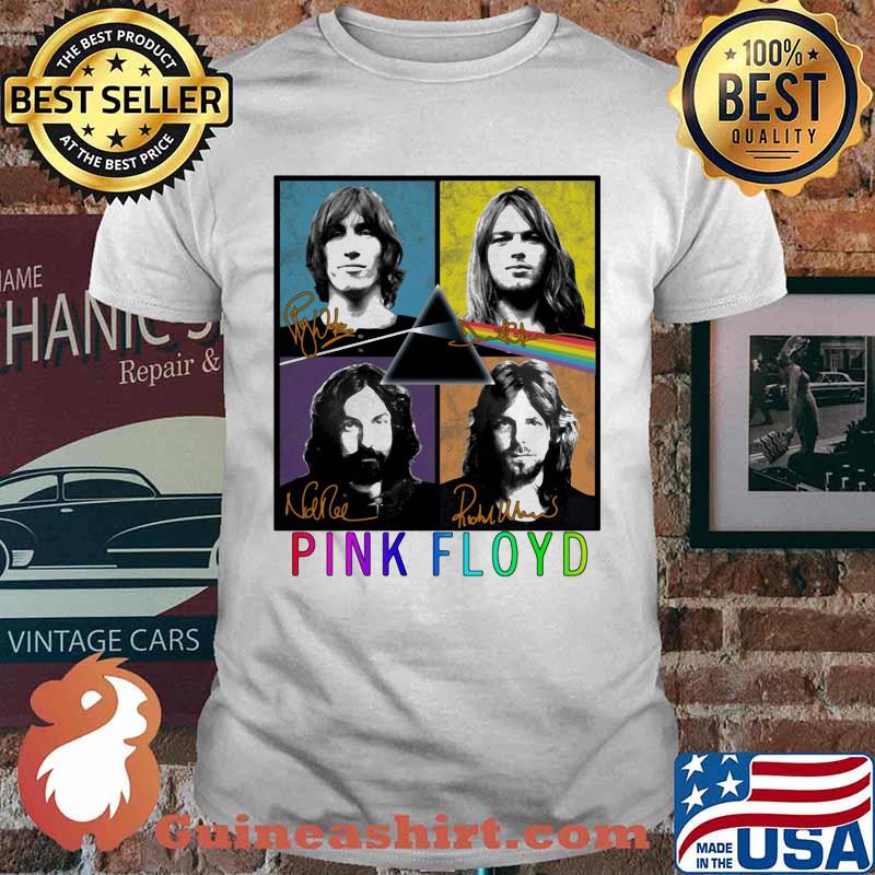 Pink floyd band members signatures shirt