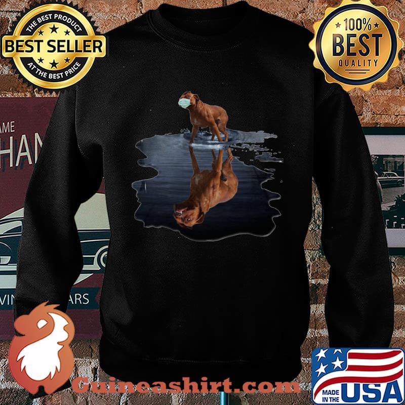 Pitbull dog mask water reflection s Sweater