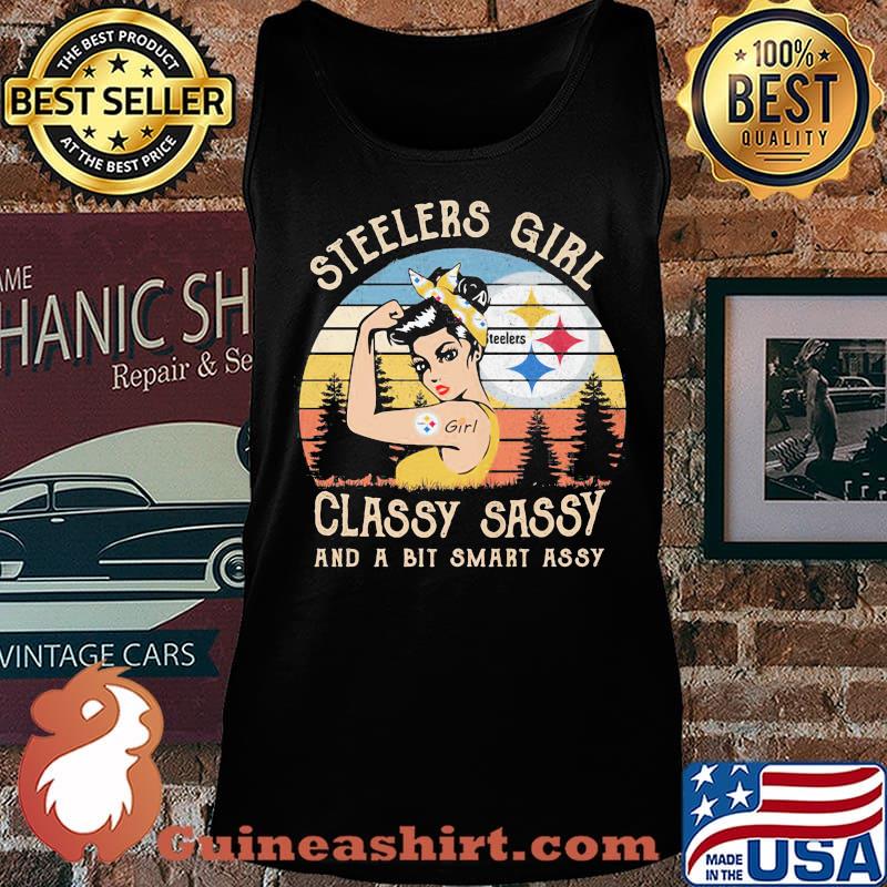 Pittsburgh steelers girl classy sassy and a bit smart assy vintage retro s Tank top