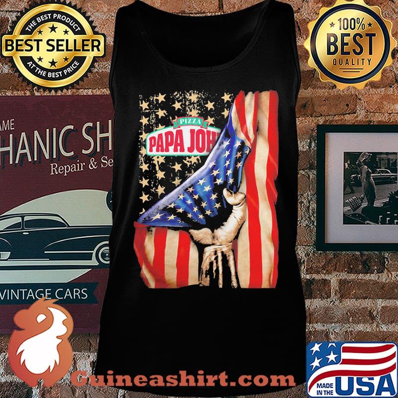 Pizza papa john american flag independence s Tank top