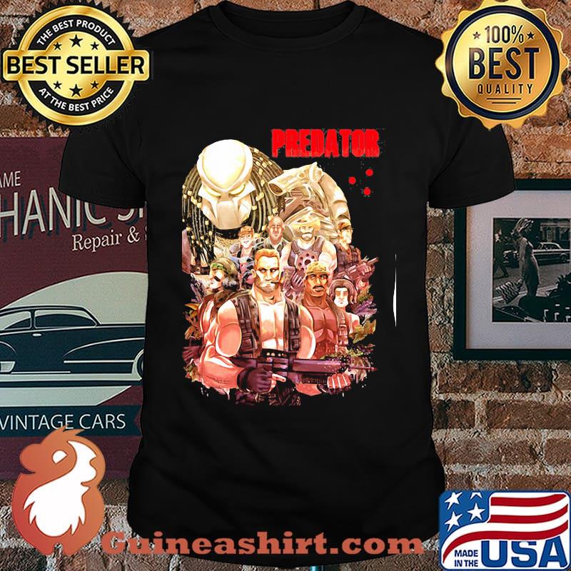 Predator movie cartoon characters shirt