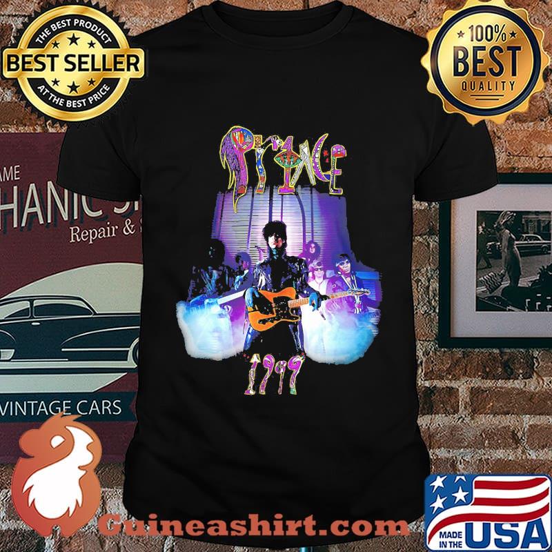Prince playing guitar 1999 shirt