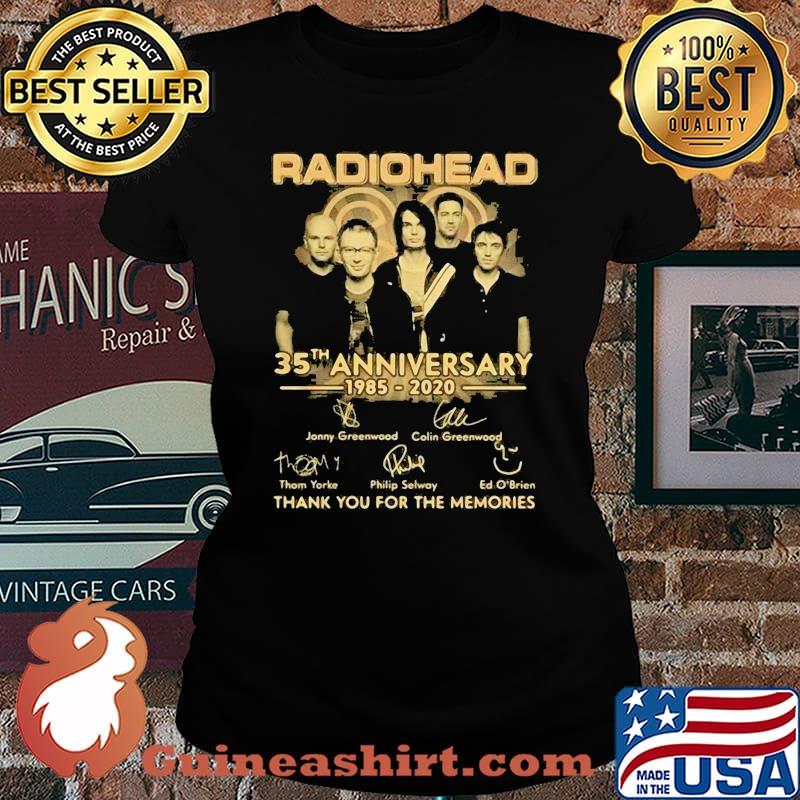 Radiohead 35th anniversary 1985 2020 thank you for the memories signatures s Laides tee