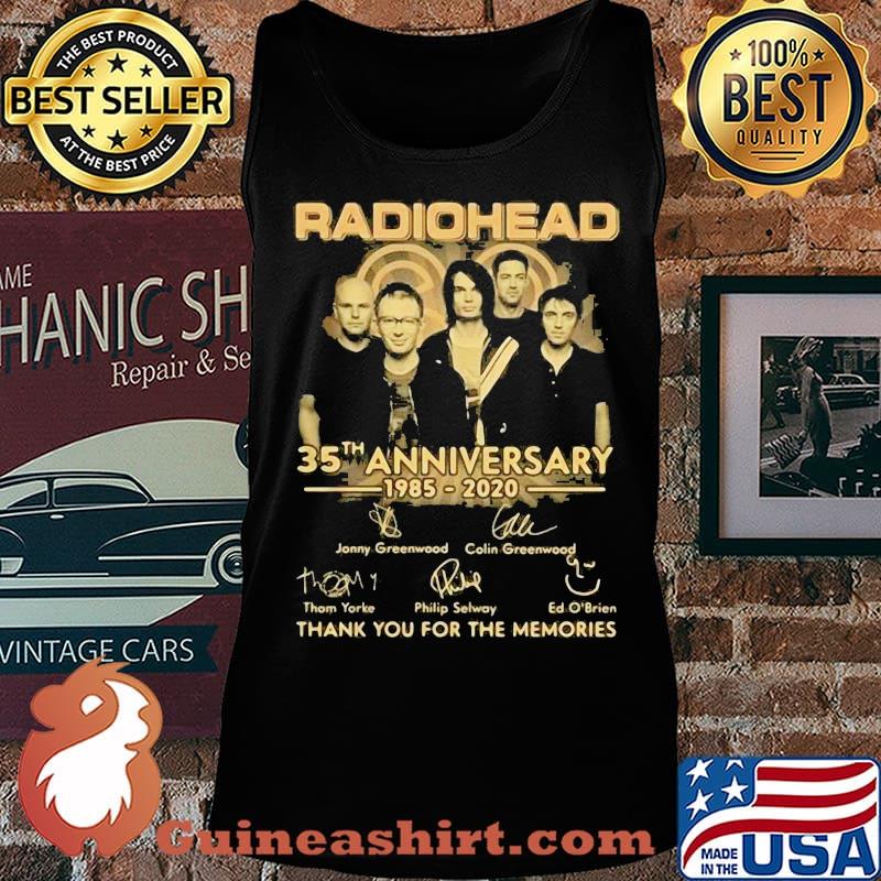 Radiohead 35th anniversary 1985 2020 thank you for the memories signatures s Tank top