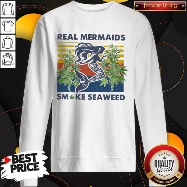 Real Mermaids Smoke Seaweed Vintage Shirt - Image 4