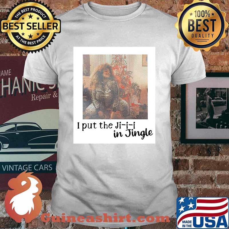 Red plaid i put the ji-i-i in jingle shirt