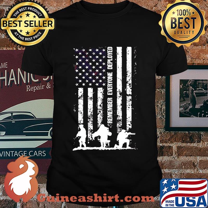 Remember everyone deployed american flag independence day shirt
