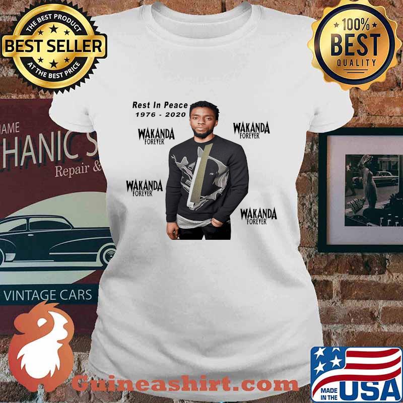 Rest in peace 1976 2020 wakanda forever black panther chadwick rip s Ladies tee