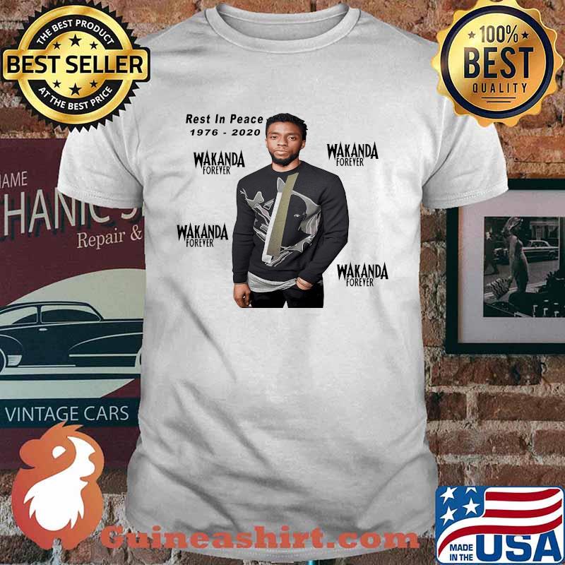 Rest in peace 1976 2020 wakanda forever black panther chadwick rip shirt