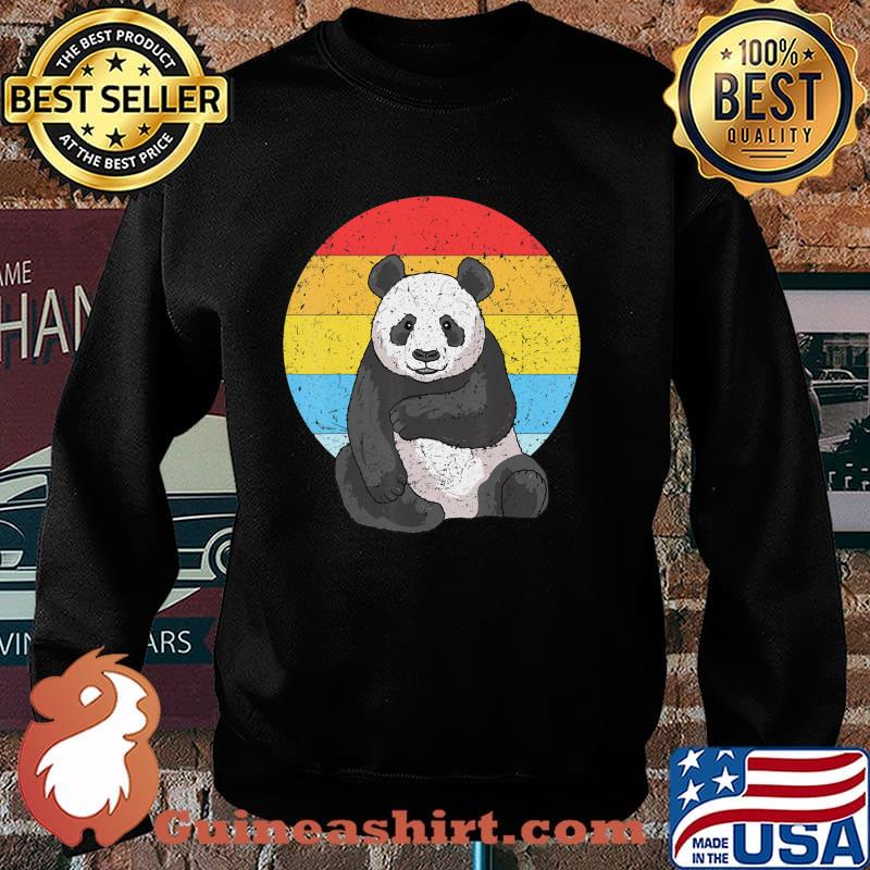Retro Sunset Panda for Men Women Kids Vintage Panda T-Shirt Copy Sweater