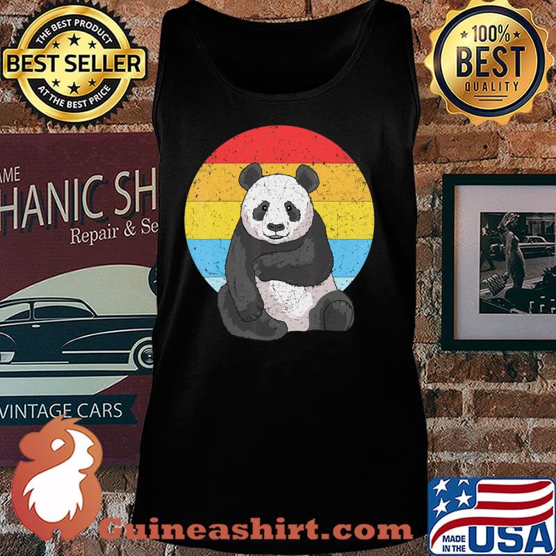 Retro Sunset Panda for Men Women Kids Vintage Panda T-Shirt Copy Tank top