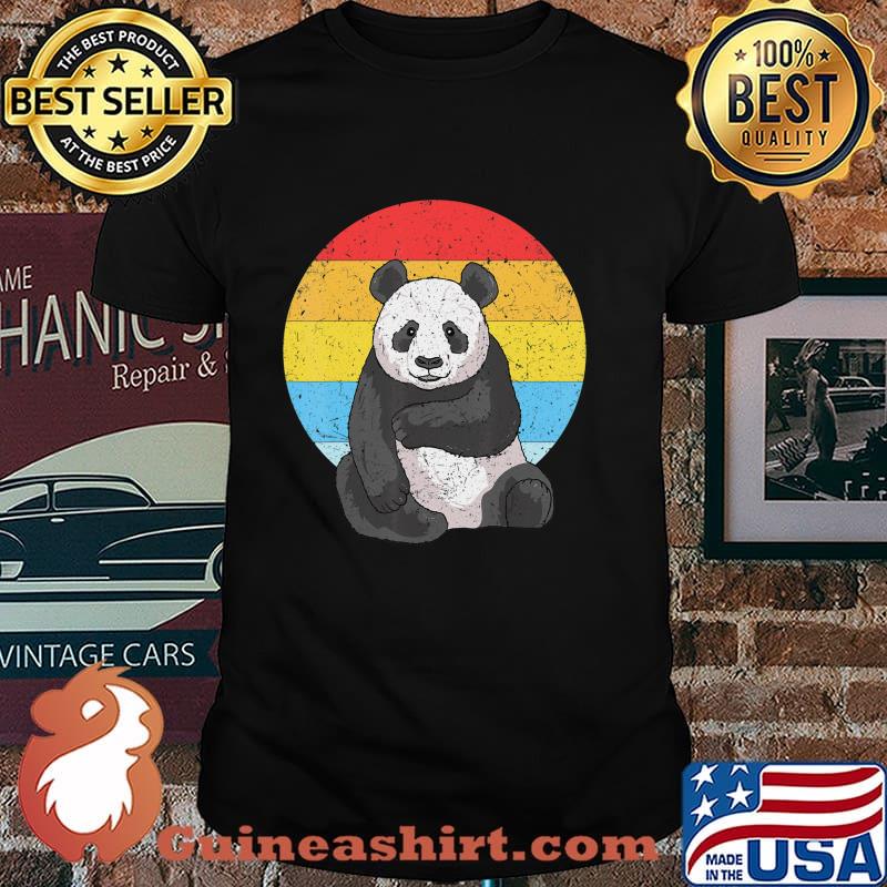 Retro Sunset Panda for Men Women Kids Vintage Panda T-Shirt Copy