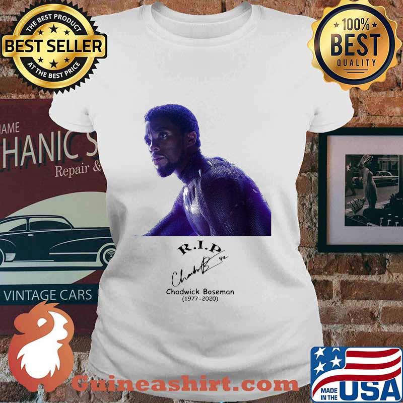 Rip black panther Chadwick Boseman 1977-2020 signature Shirt Ladies tee