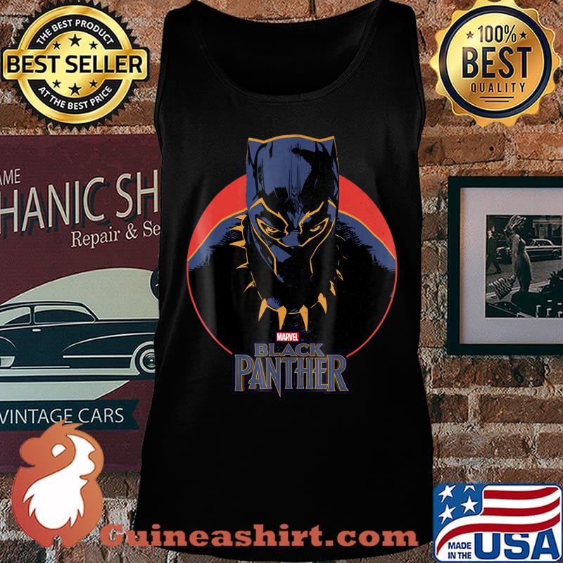 Rip Black Panther Marvel Movie Retro Circle Portrait Shirt Tank top