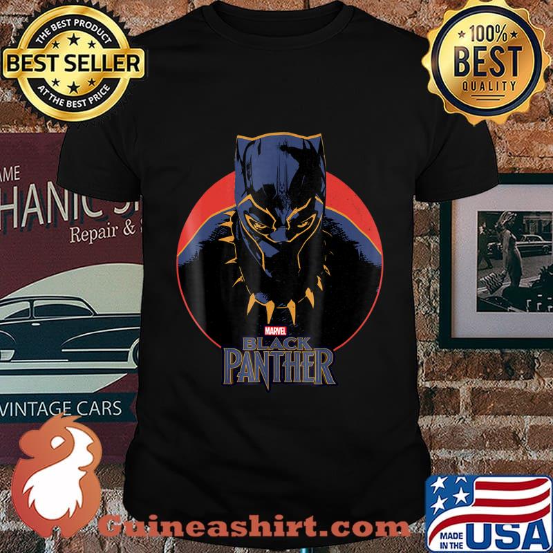 Rip Black Panther Marvel Movie Retro Circle Portrait Shirt