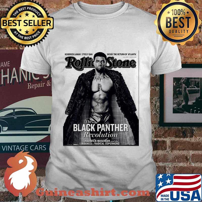 Rip Black Panther Recolution Rolling Stone Chadwick Boseman shirt