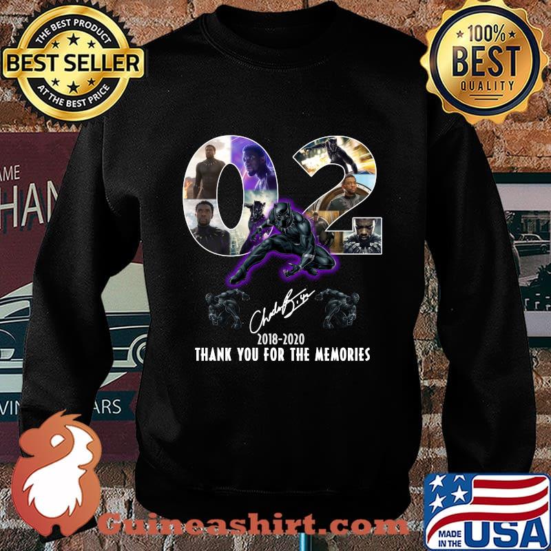 Rip Chadwick Boseman Black Panther 02 year 2018-2020 thank you for the memories signature s Sweater