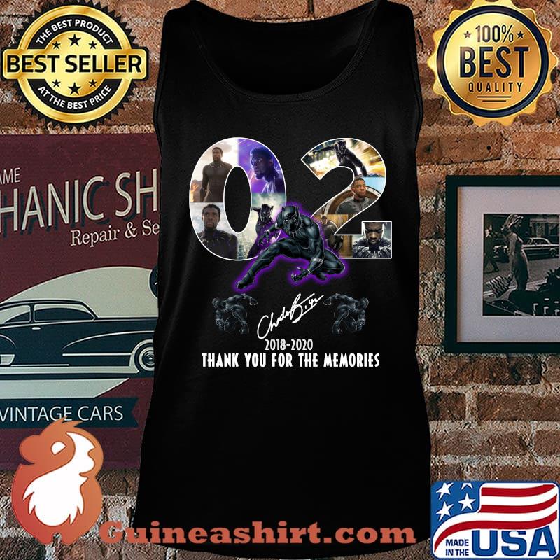 Rip Chadwick Boseman Black Panther 02 year 2018-2020 thank you for the memories signature s Tank top