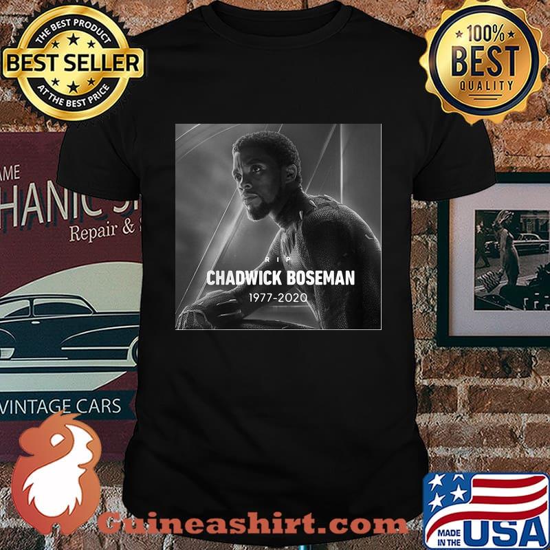 Rip Chadwick Boseman black panther 1977-2020 thank you for the memories shirt