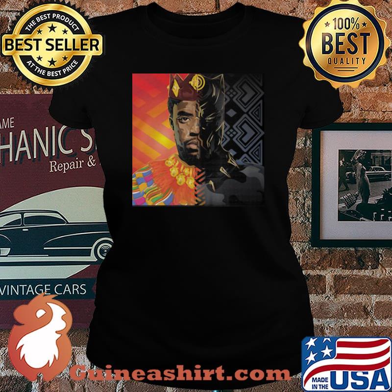 Rip chadwick boseman leader king black panther art s Laides tee